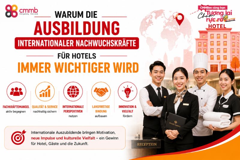 Auszubildende aus Vietnam in der Hotellerie: 3 Vorteile 1 Warum die Ausbildung internationaler Nachwuchskräfte für Hotels immer wichtiger wird