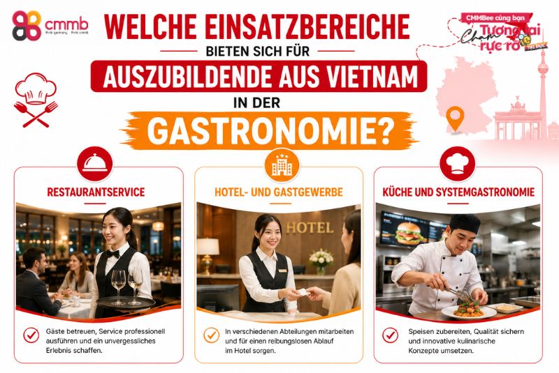 Welche Einsatzbereiche bieten sich für Auszubildende aus Vietnam in der Gastronomie?