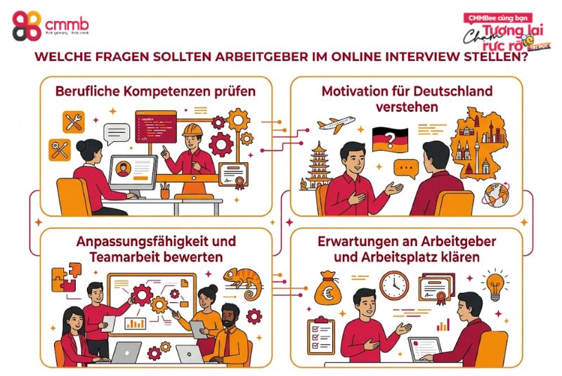 Welche Fragen sollten Arbeitgeber im Online Interview stellen?