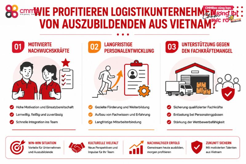 Qualifizierte Auszubildende aus Vietnam in der Logistik 2 Wie profitieren Logistikunternehmen von Auszubildenden aus Vietnam?
