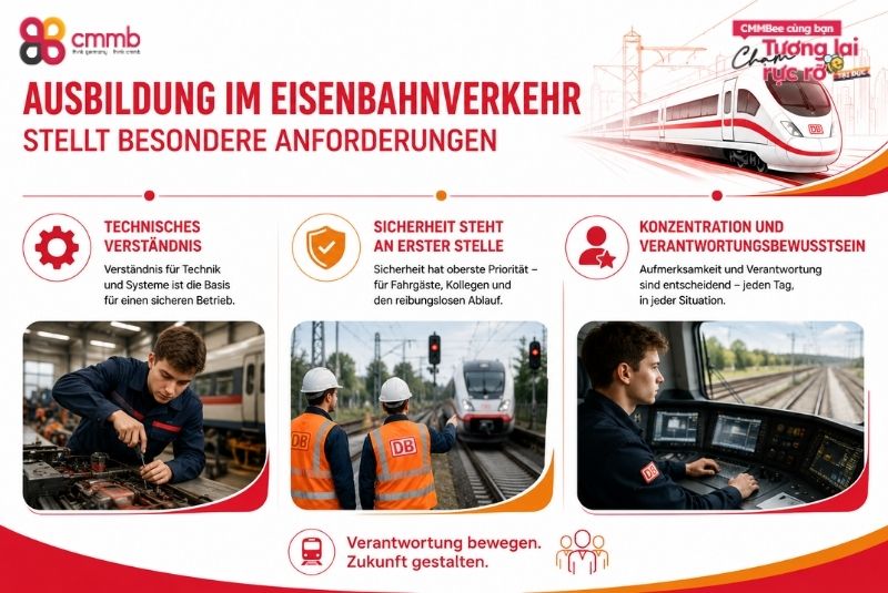 Auszubildende aus Vietnam im Eisenbahnverkehr 2 Ausbildung im Eisenbahnverkehr stellt besondere Anforderungen