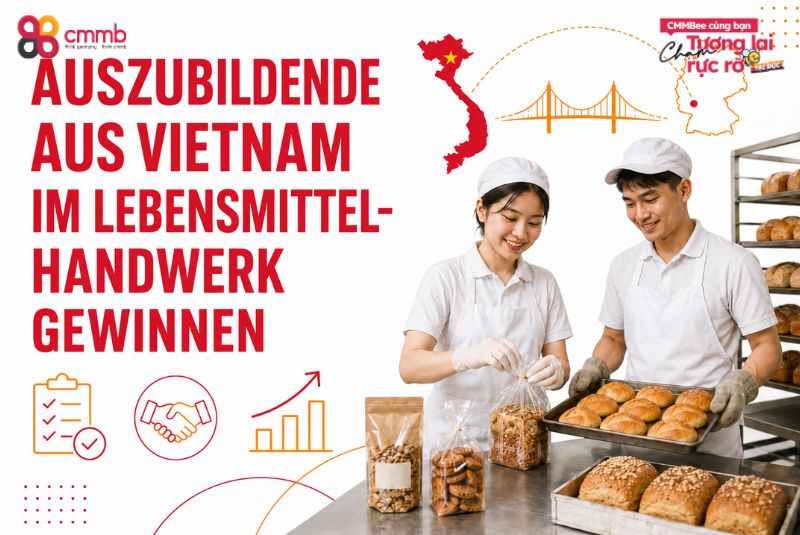 Auszubildende aus Vietnam im Lebensmittelhandwerk 19 Auszubildende aus Vietnam im Lebensmittelhandwerk gewinnen