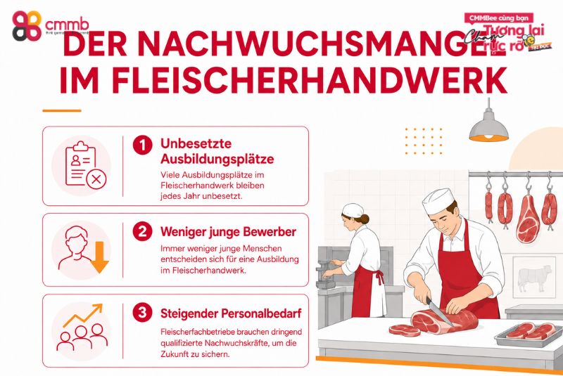 Auszubildende aus Vietnam im Fleischerhandwerk 1 Der Nachwuchsmangel im Fleischerhandwerk