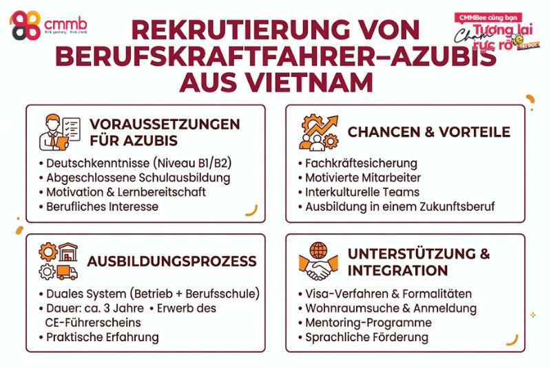 Auszubildende aus Vietnam als Berufskraftfahrer 3 Rekrutierung von Berufskraftfahrer-Azubis aus Vietnam
