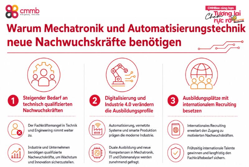 Auszubildende aus Vietnam in der Mechatronik und Automatisierungstechnik 1 Warum Mechatronik und Automatisierungstechnik neue Nachwuchskräfte benötigen