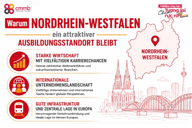 Auszubildende aus Vietnam in Nordrhein-Westfalen rekrutieren 1 Warum Nordrhein-Westfalen ein attraktiver Ausbildungsstandort bleibt