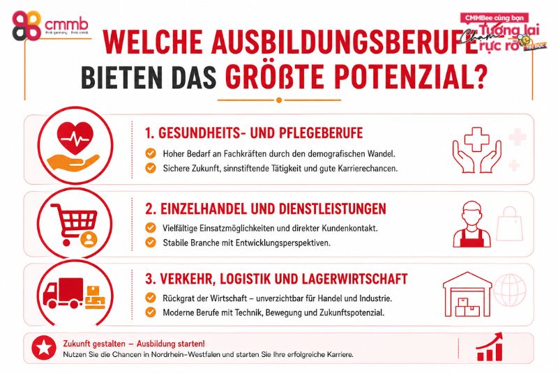 Auszubildende aus Vietnam in Nordrhein-Westfalen rekrutieren 2 Welche Ausbildungsberufe bieten das größte Potenzial?
