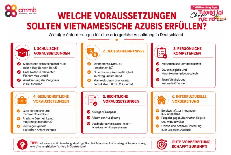 Auszubildende aus Vietnam in Berlin rekrutieren 2 Welche Voraussetzungen sollten vietnamesische Azubis erfüllen?