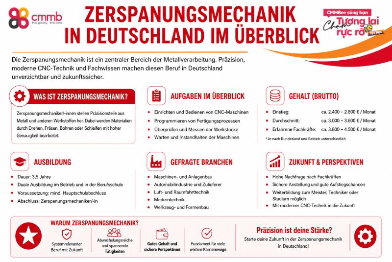 Auszubildende aus Vietnam in der Zerspanungsmechanik 1 Zerspanungsmechanik in Deutschland im Überblick